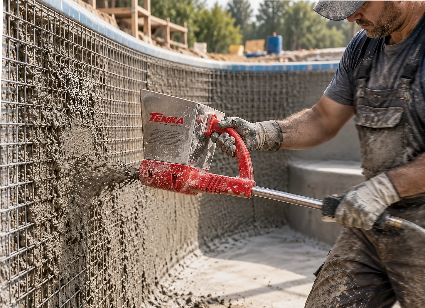 Puts- och murbruksspruta - putspistol - cement och sand